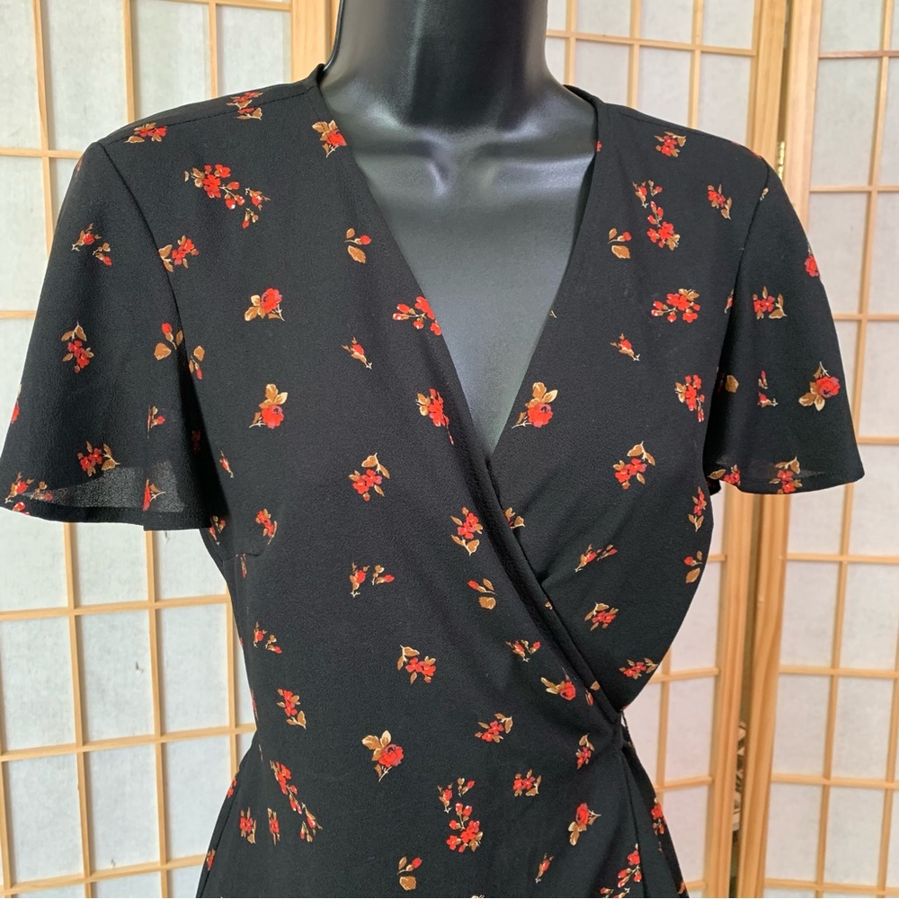 1. State Floral Wrap Blouse